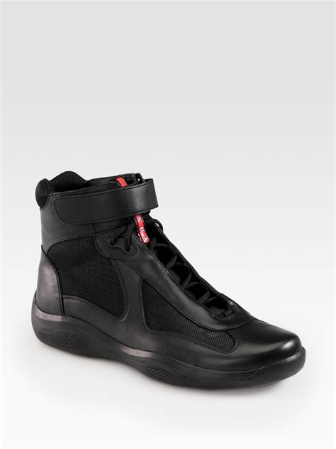 prada sneskers for men|prada high top sneakers.